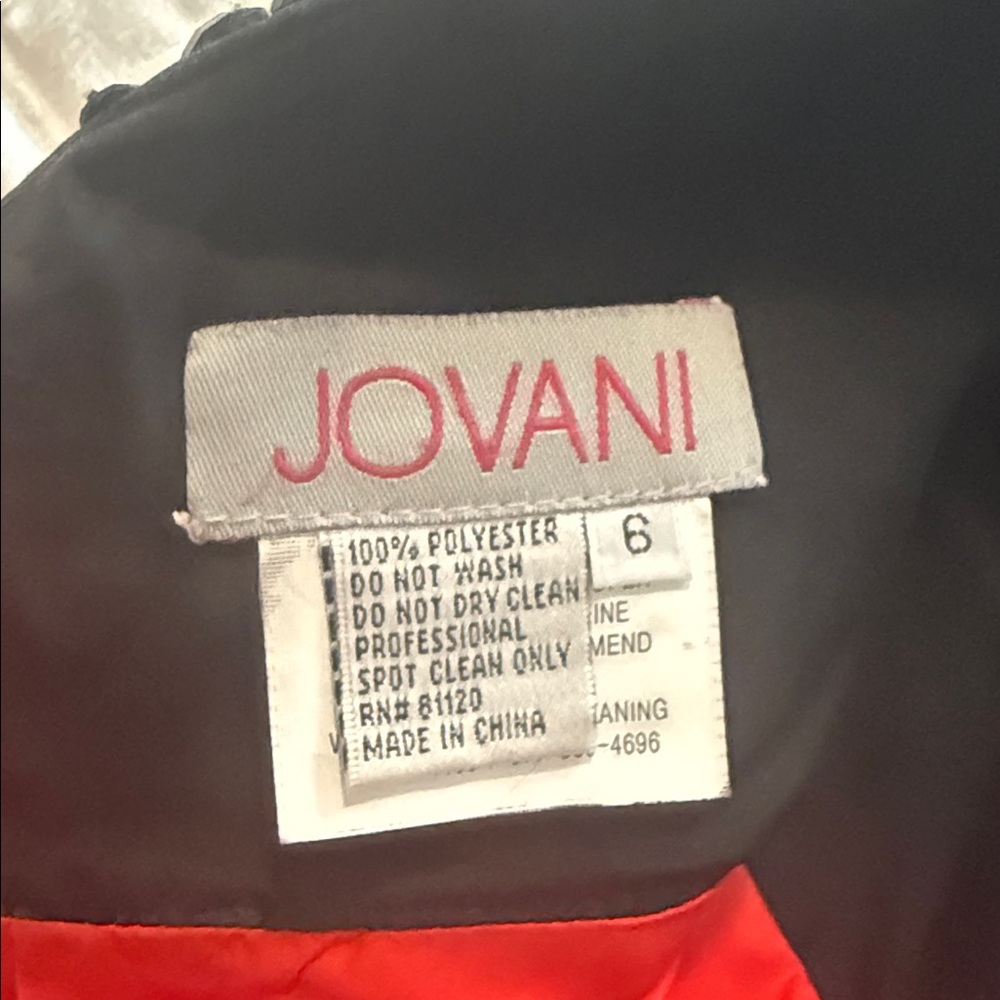 Jovani Black and Red Mini Dress - Picture 6 of 6